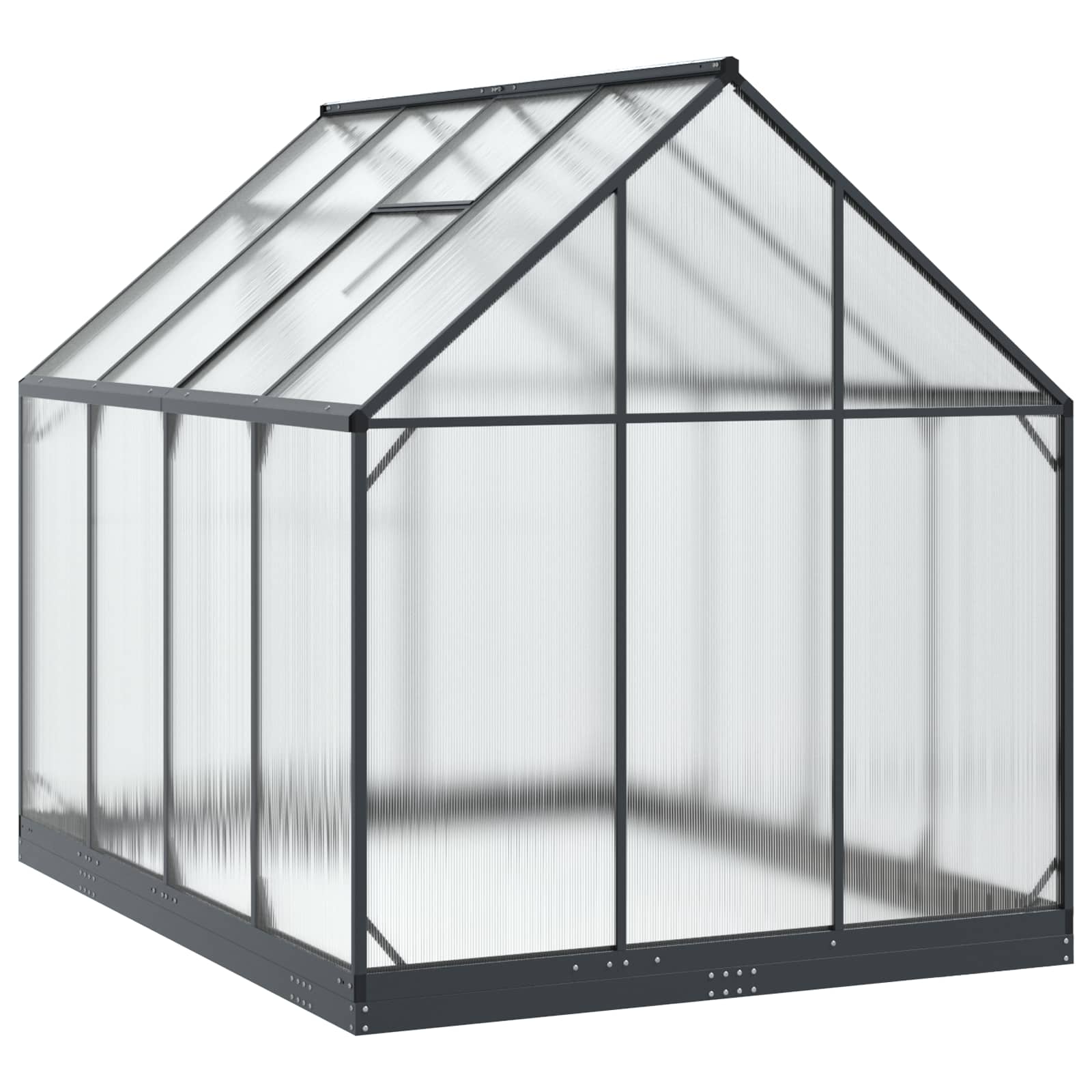Vrtni staklenik s vratima Antracit 183,5 x 243,5 x 207 cm