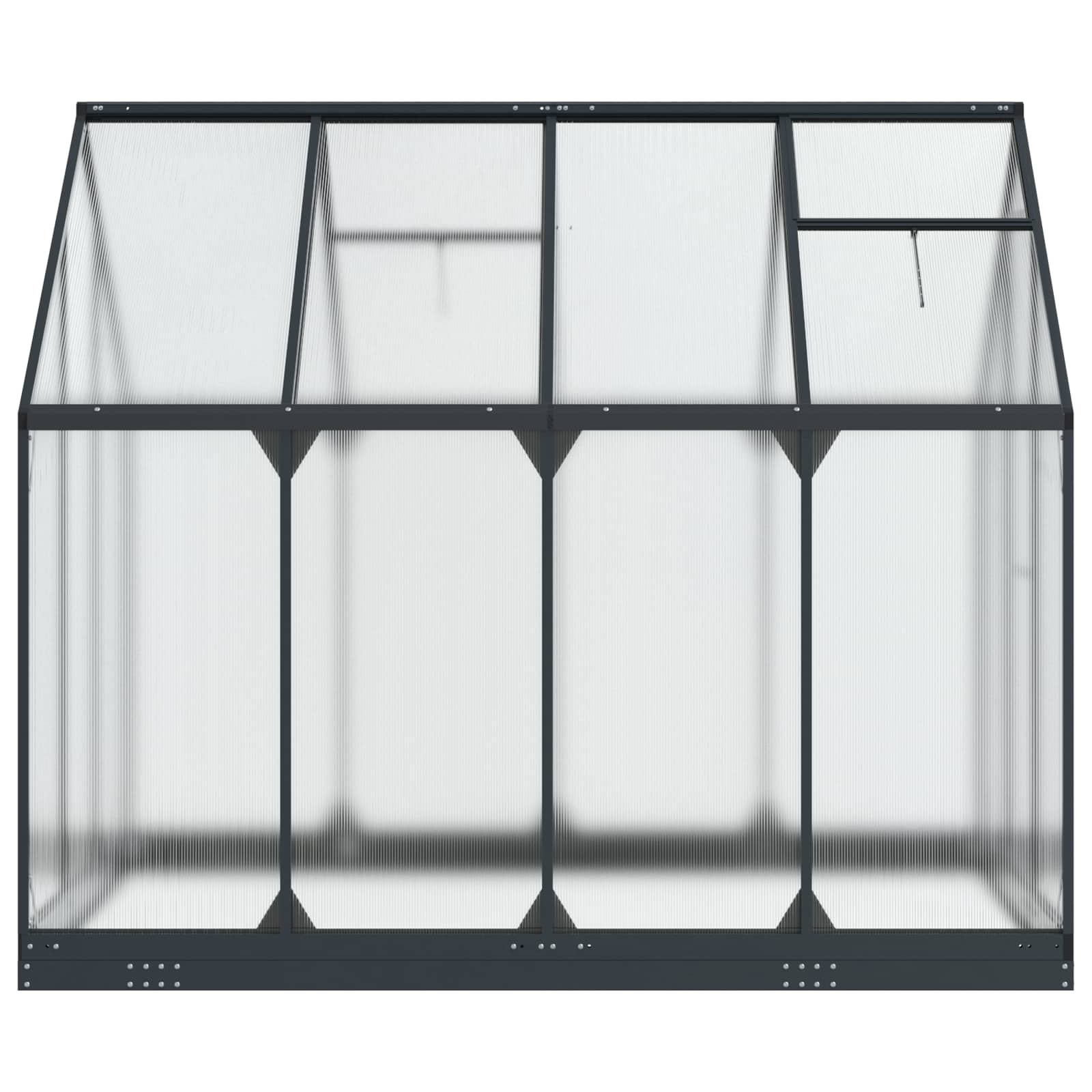 Vrtni staklenik s vratima Antracit 183,5 x 243,5 x 207 cm
