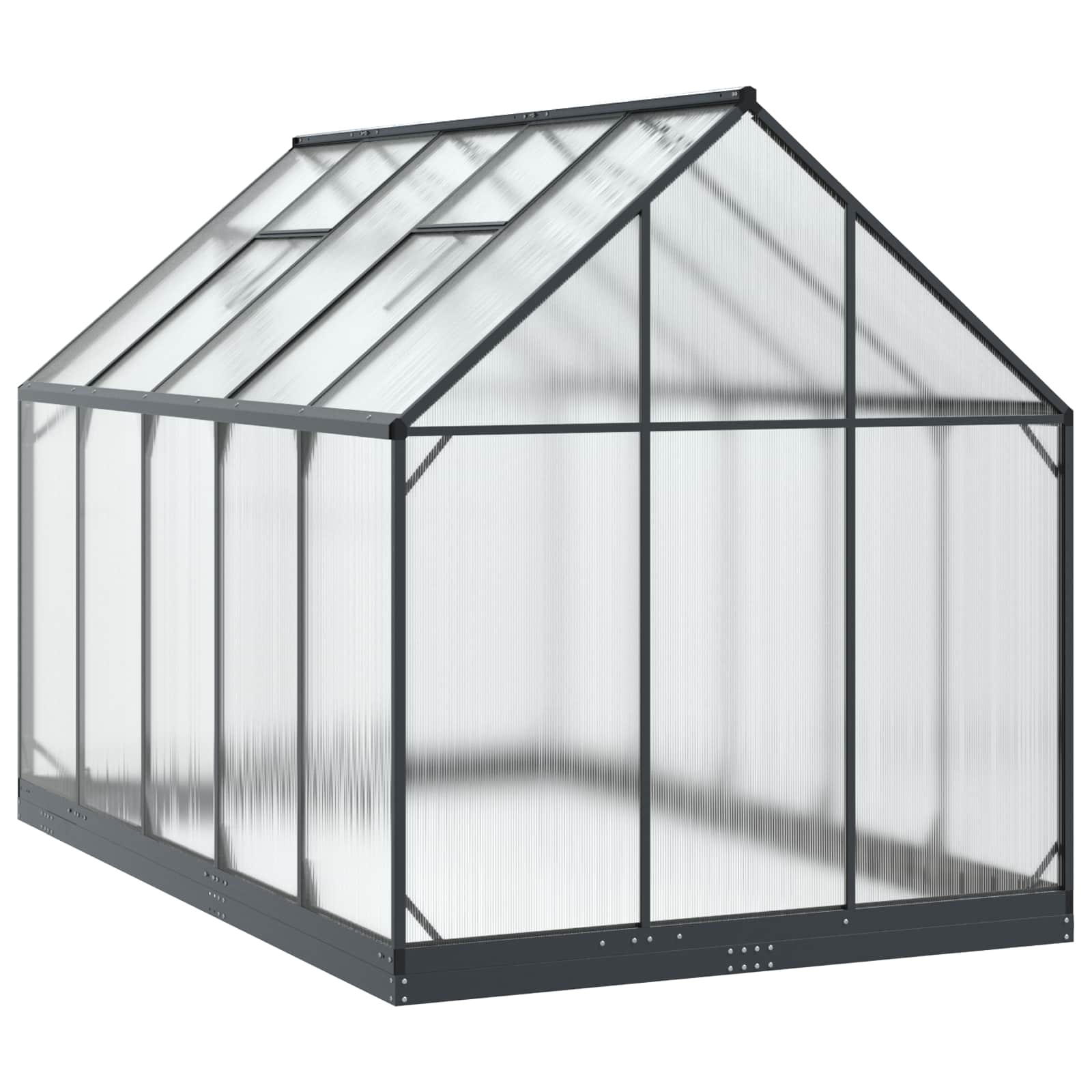 Vrtni staklenik s vratima Antracit 183,5 x 303,5 x 207 cm
