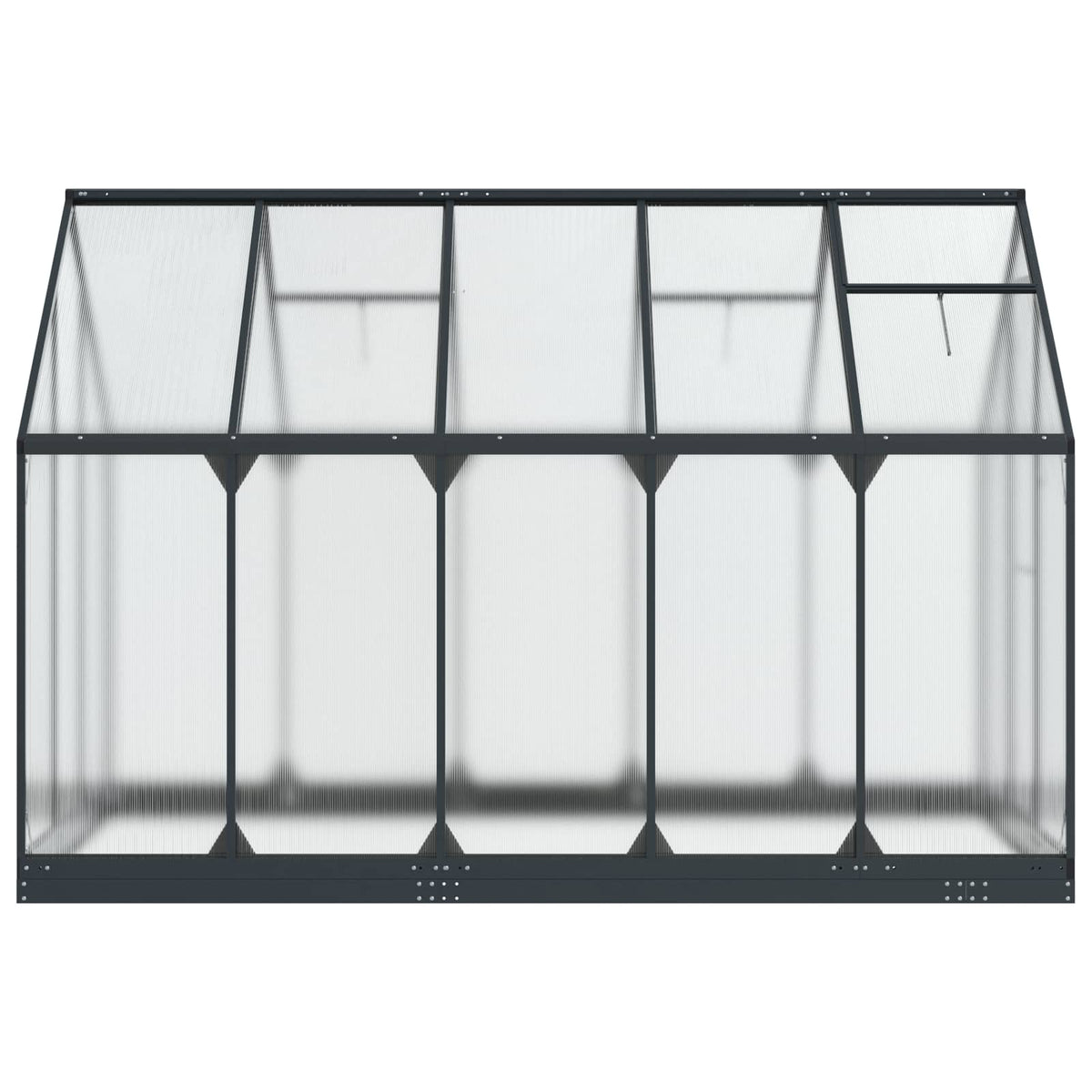 Vrtni staklenik s vratima Antracit 183,5 x 303,5 x 207 cm