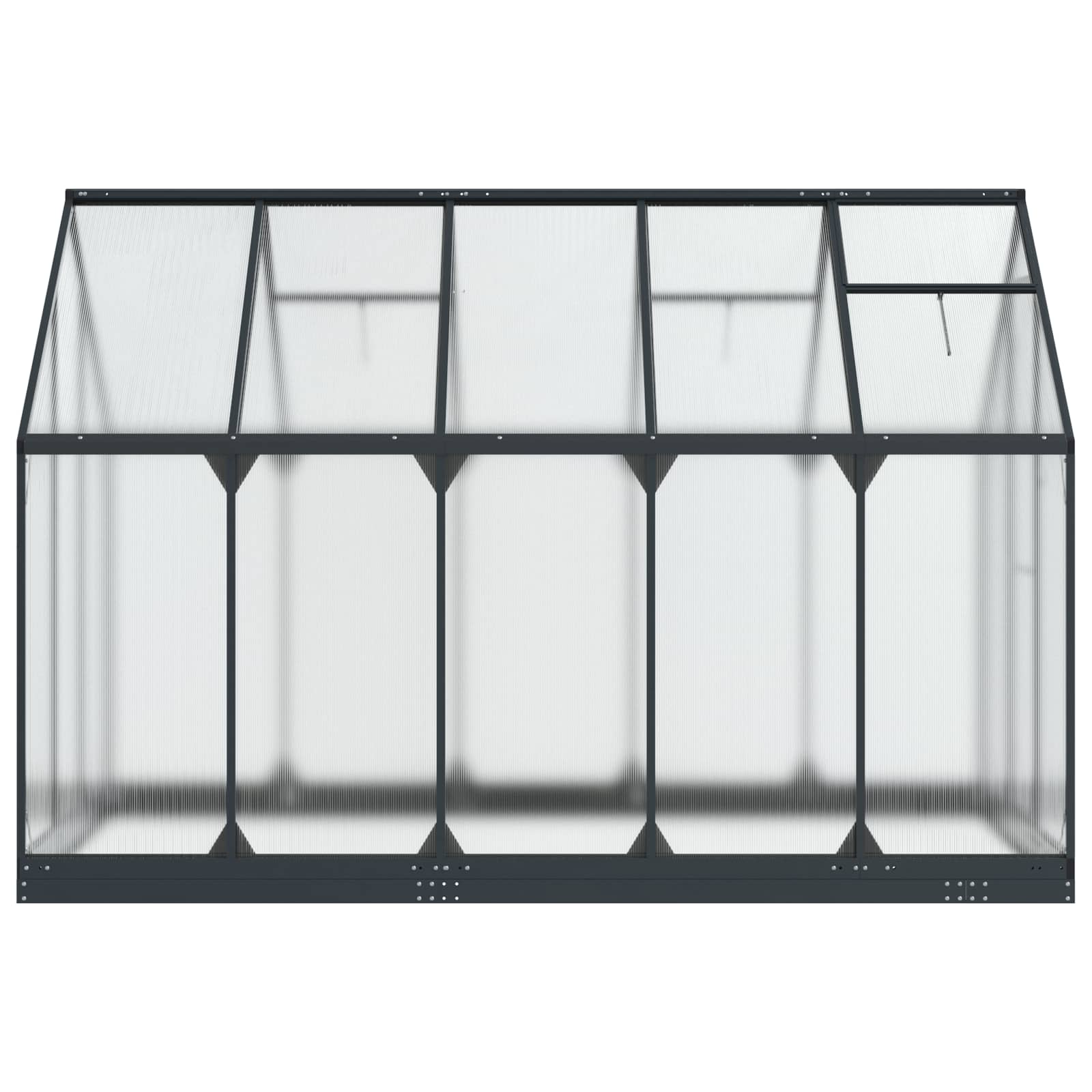 Vrtni staklenik s vratima Antracit 183,5 x 303,5 x 207 cm
