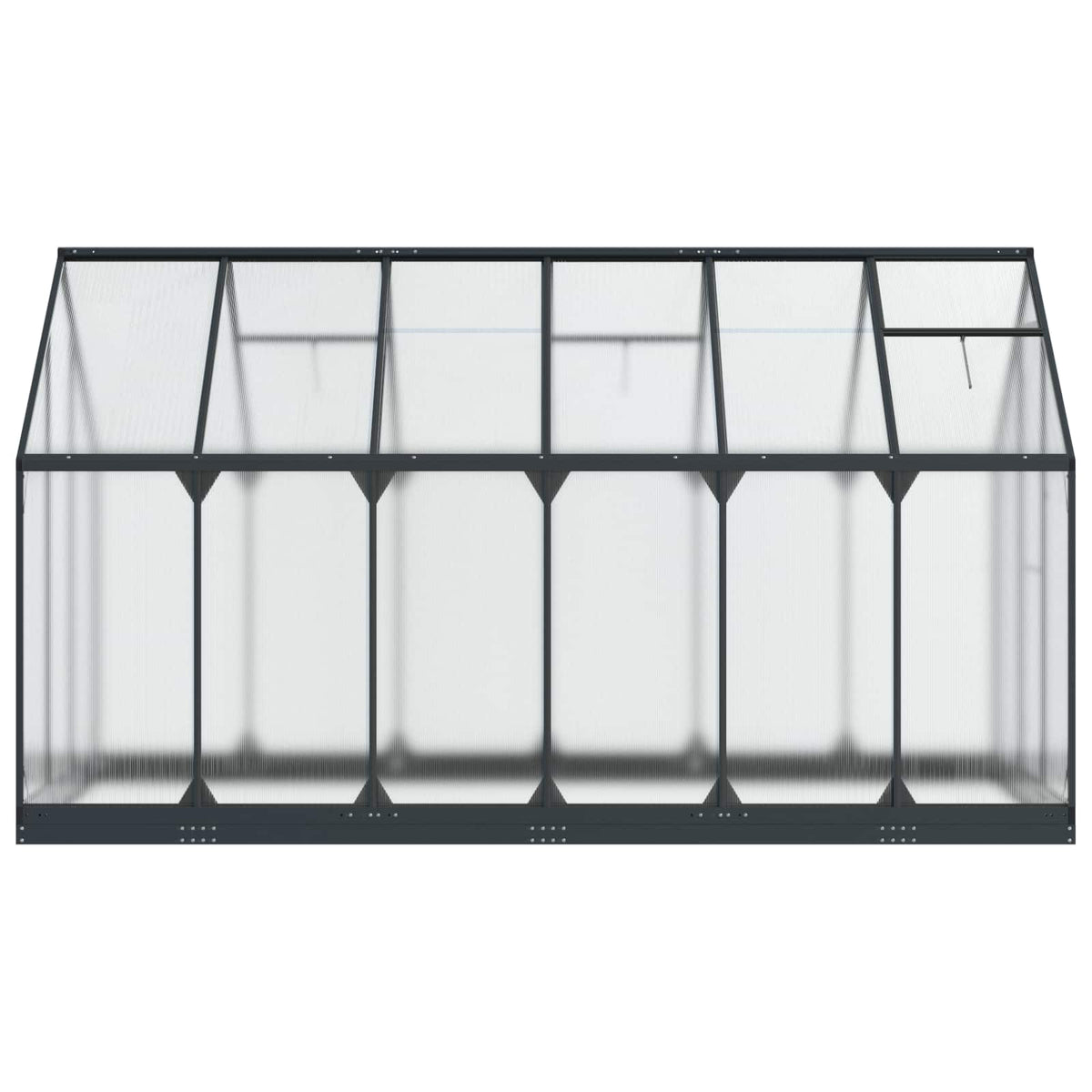 Vrtni staklenik s vratima Antracit 183,5 x 363,5 x 207 cm