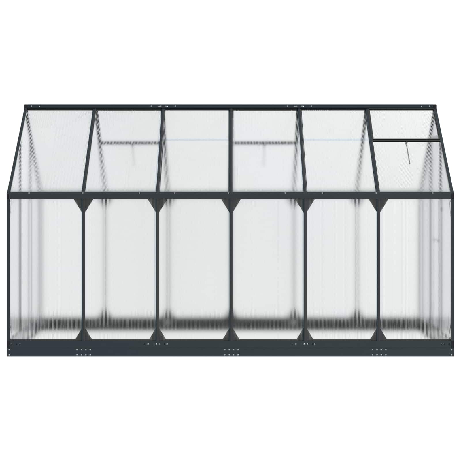 Vrtni staklenik s vratima Antracit 183,5 x 363,5 x 207 cm