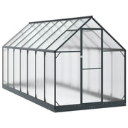 Vrtni staklenik s vratima Antracit 183,5 x 423,5 x 207 cm