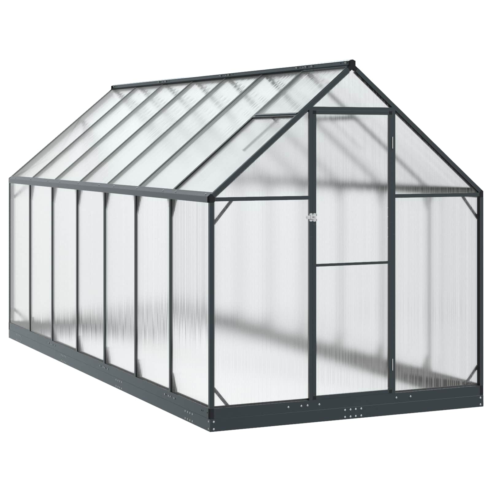 Vrtni staklenik s vratima Antracit 183,5 x 423,5 x 207 cm