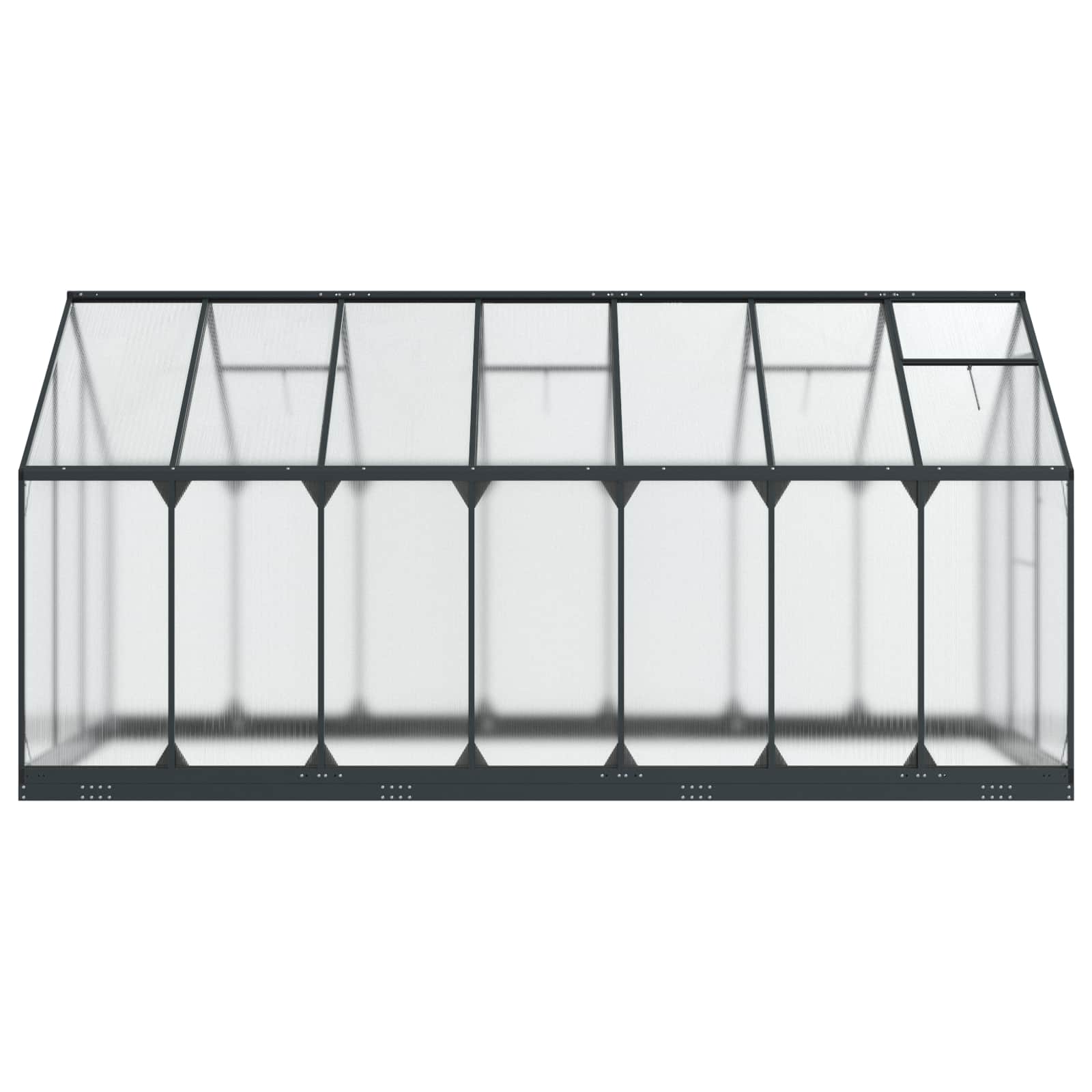 Vrtni staklenik s vratima Antracit 183,5 x 423,5 x 207 cm