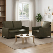 Set sofe 2 pcs Maslinasto zelena Umjetni sued