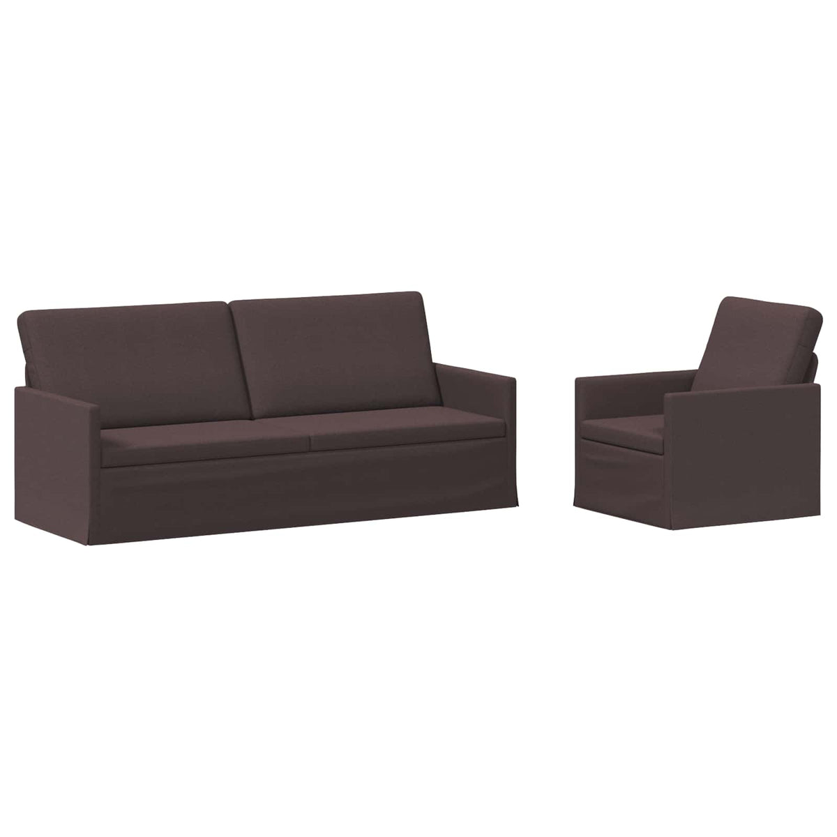 Set sofe 2 pcs Tamno smeđa Tkanina