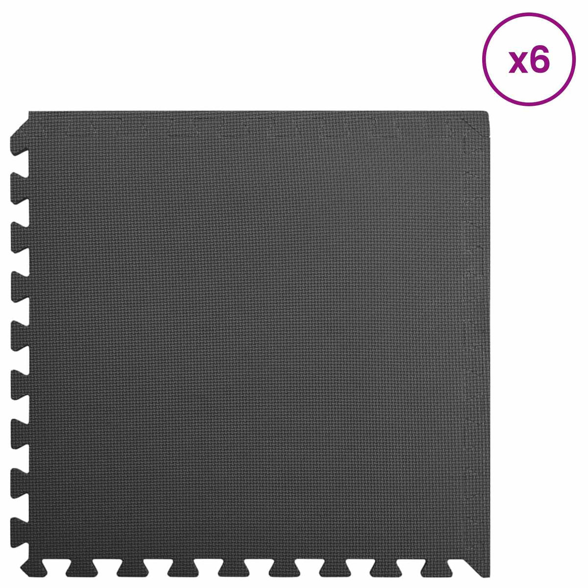 Podloga za bazen 6 pcs Crna 2,16 ㎡ EVA pjenasti materijal