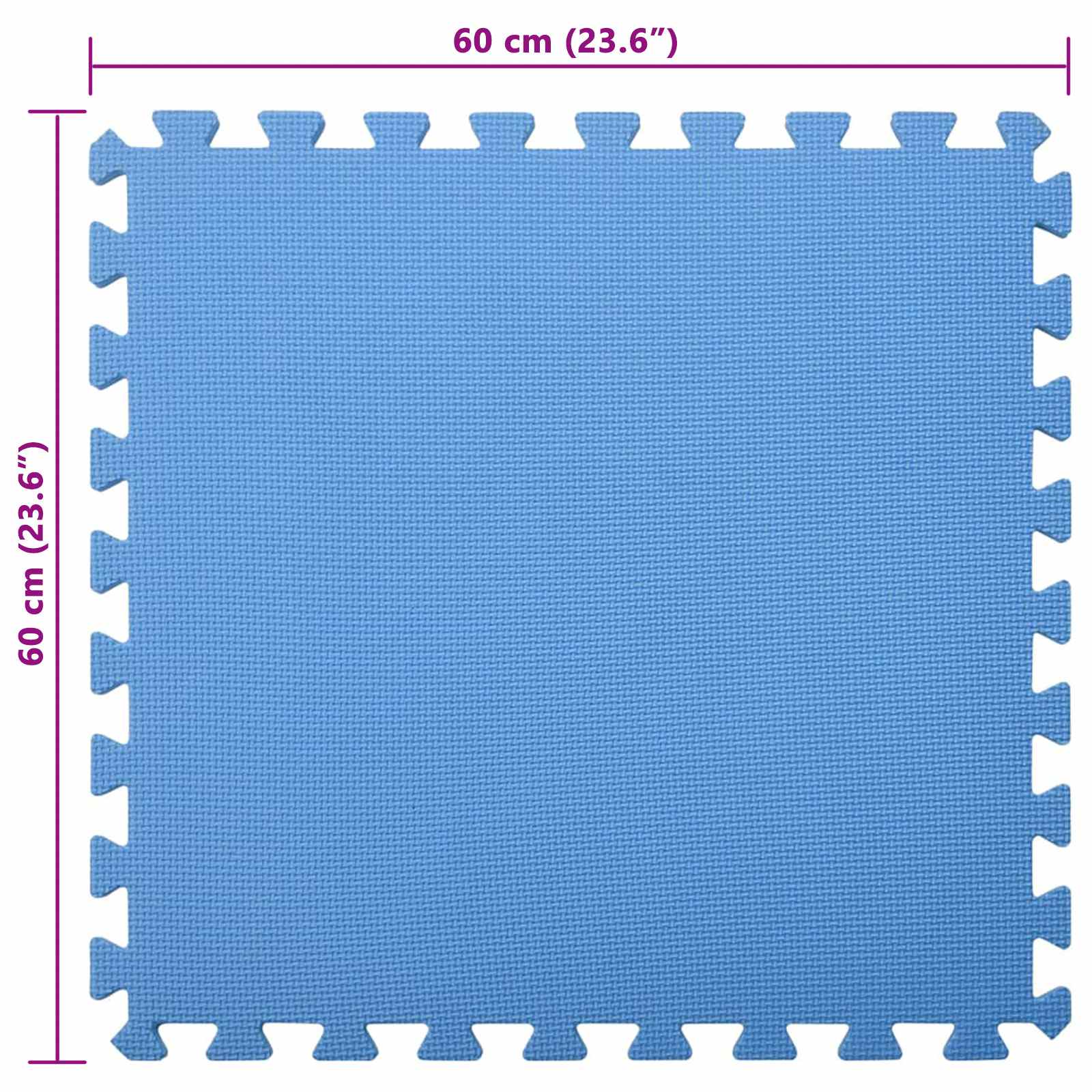 Podloga za bazen 6 pcs Plava 2,16 ㎡ EVA pjenasti materijal