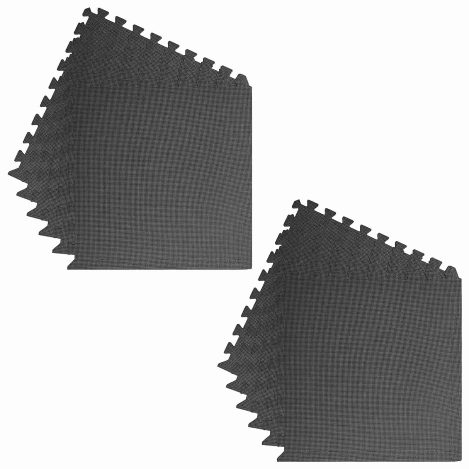 Podloga za bazen 12 pcs Crna 4,32 ㎡ EVA pjenasti materijal