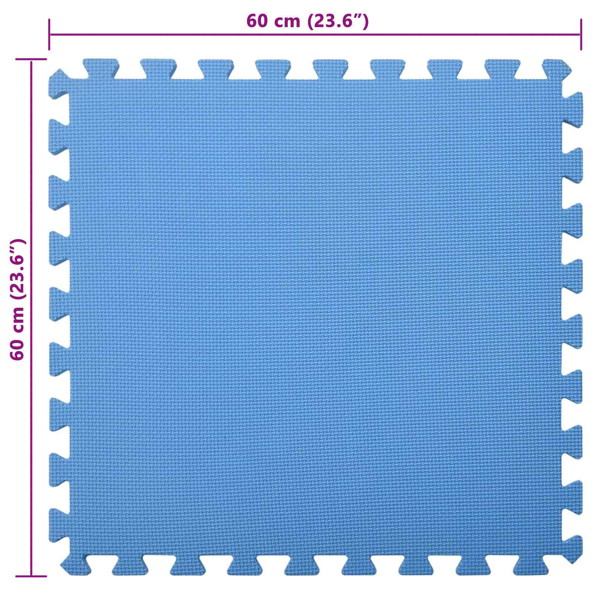 Podloga za bazen 12 pcs Plava 4,32 ㎡ EVA pjenasti materijal