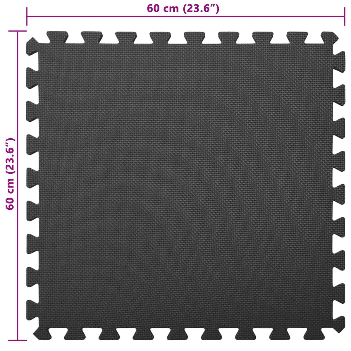 Podloga za bazen 24 pcs Crna 8,64 ㎡ EVA pjenasti materijal