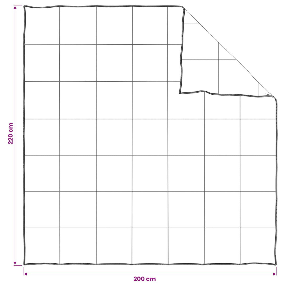 Set deka 2 kom. 200 x 220 cm Sve sezone Kapok vlakno Bež