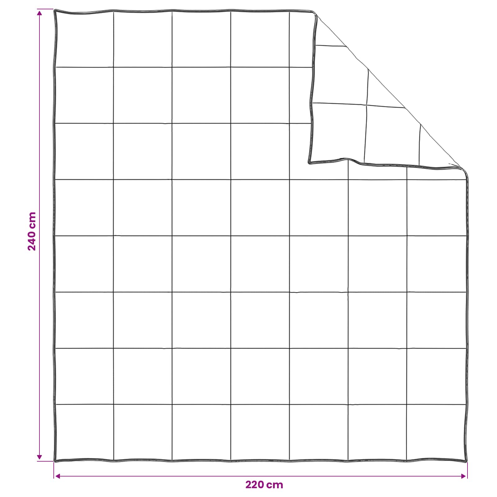Set deka 2 kom. 240 x 220 cm Sve sezone Kapok vlakno Bež