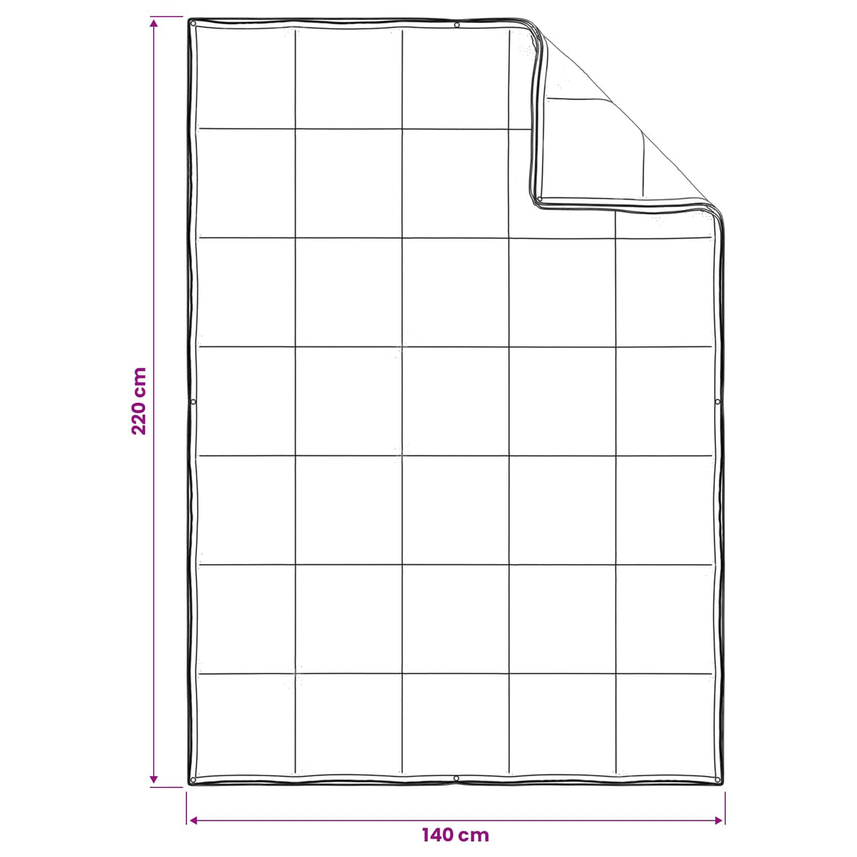 Set deka 2 kom. 140 x 220 cm Kapok i Poliester Bež