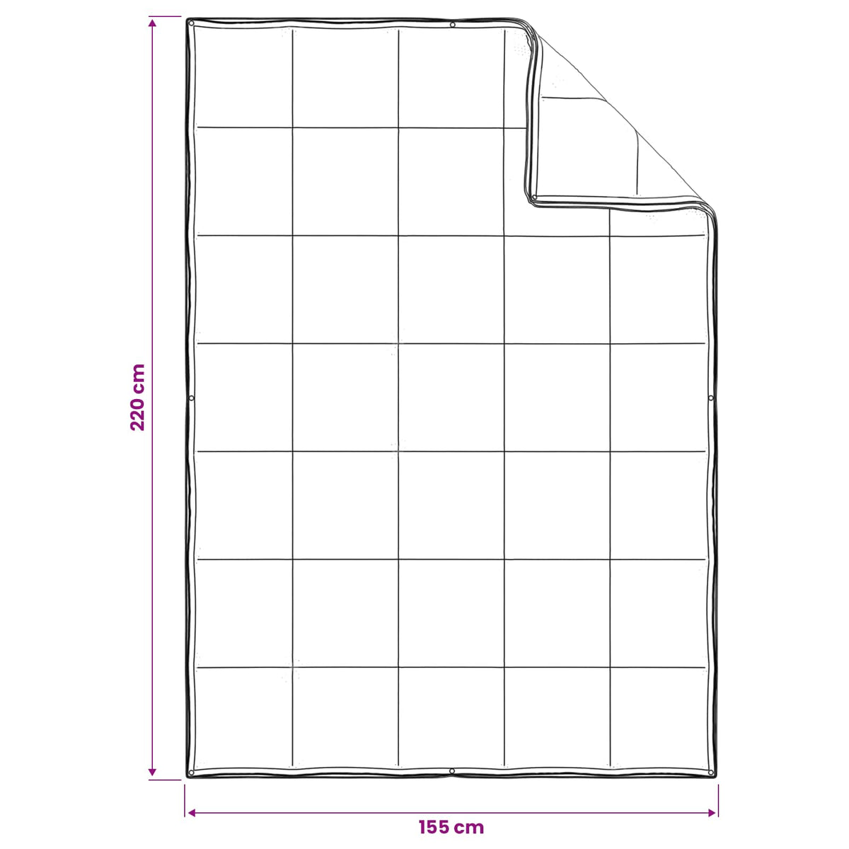 Set deka 2 kom. 155 x 220 cm Kapok i Poliester Bež