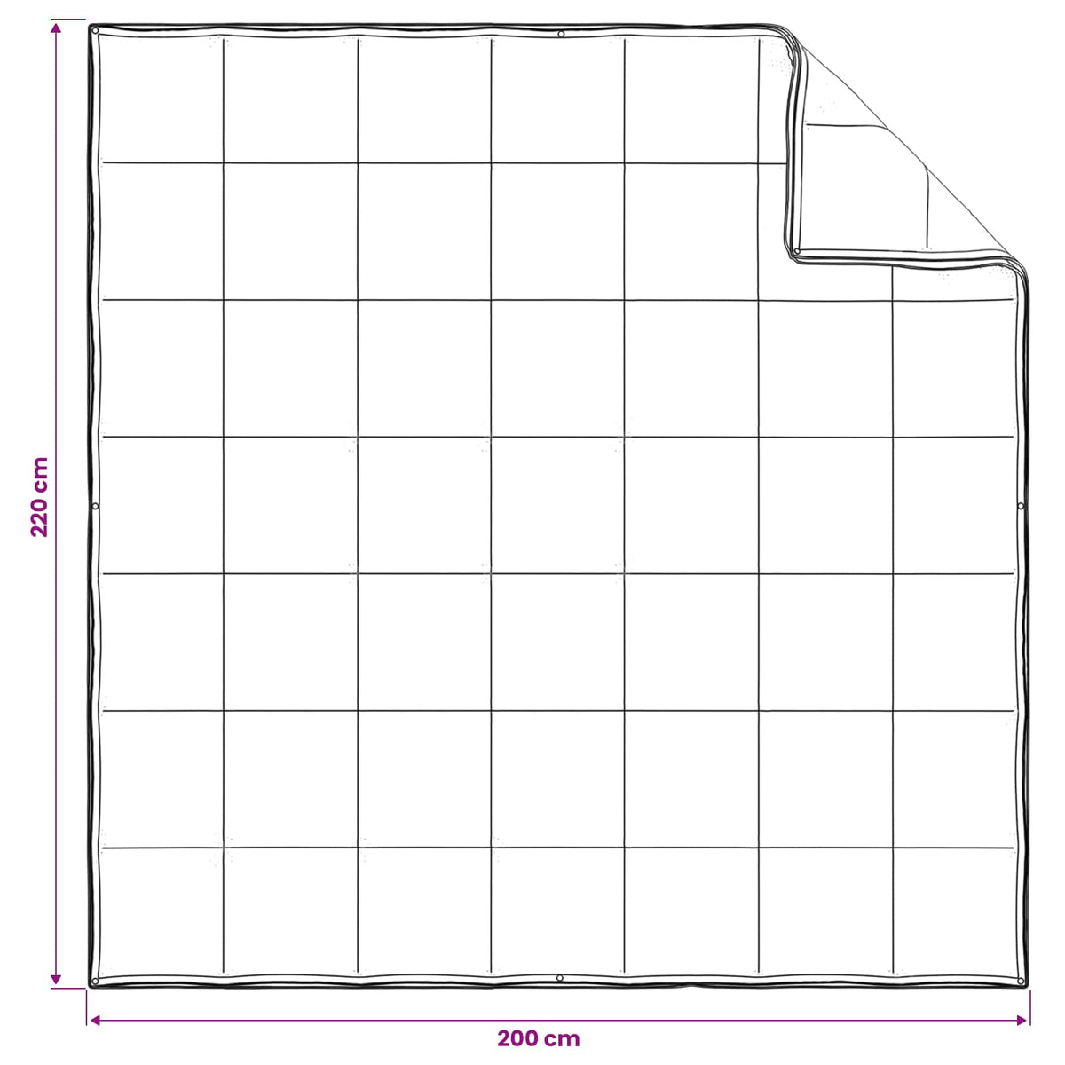 Set deka 2 kom. 200 x 220 cm Kapok i Poliester Bež