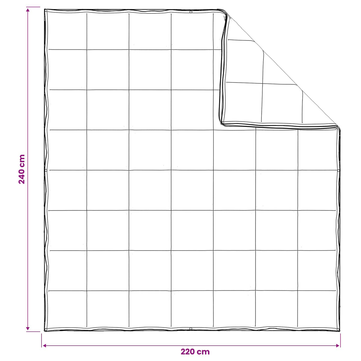 Set deka 2 kom. 240 x 220 cm Kapok i Poliester Bež