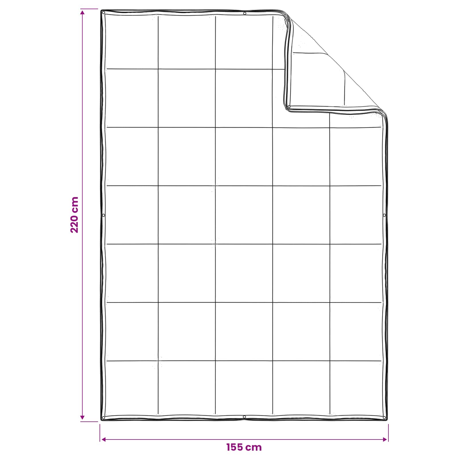 Set deka 3 kom. 155 x 220 cm Sve sezone Bambus Bijela