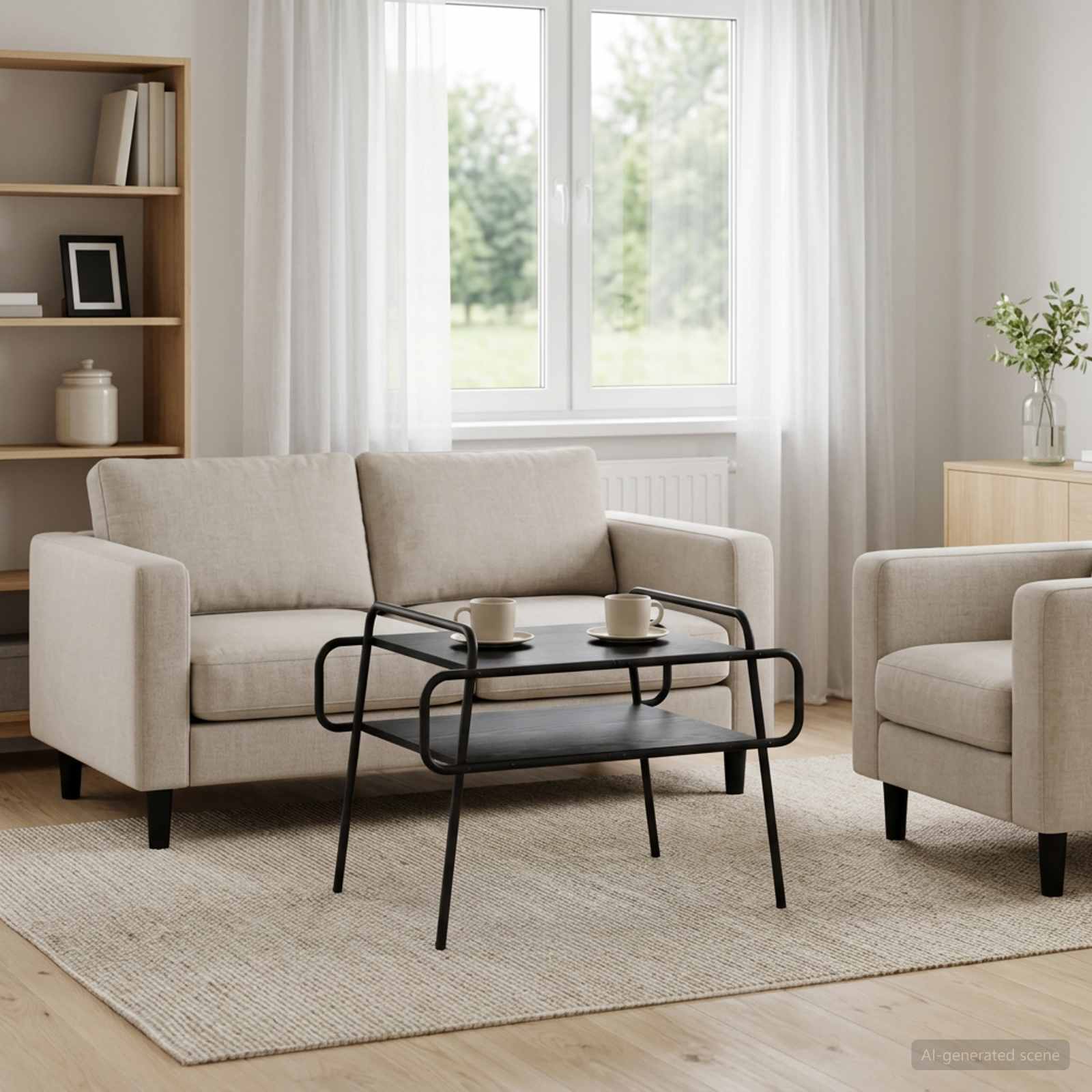 Stolić za kavu Crni hrast 70 x 50 x 51 cm Konstruirano drvo