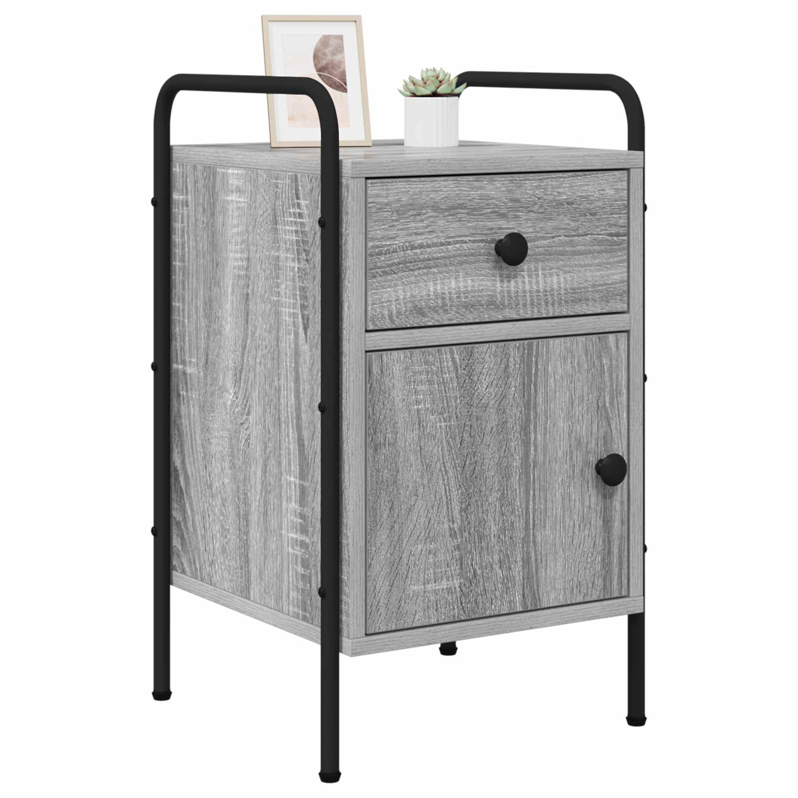 Noćni ormar Siva Sonoma 35 x 36,5 x 61 cm Konstruirano drvo