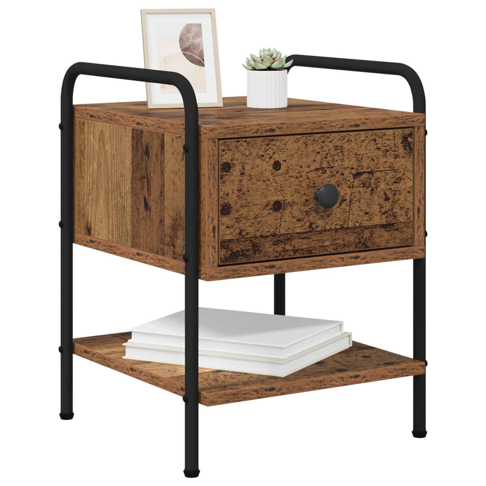 Noćni ormar Staro drvo 35 x 36,5 x 47 cm Konstruirano drvo