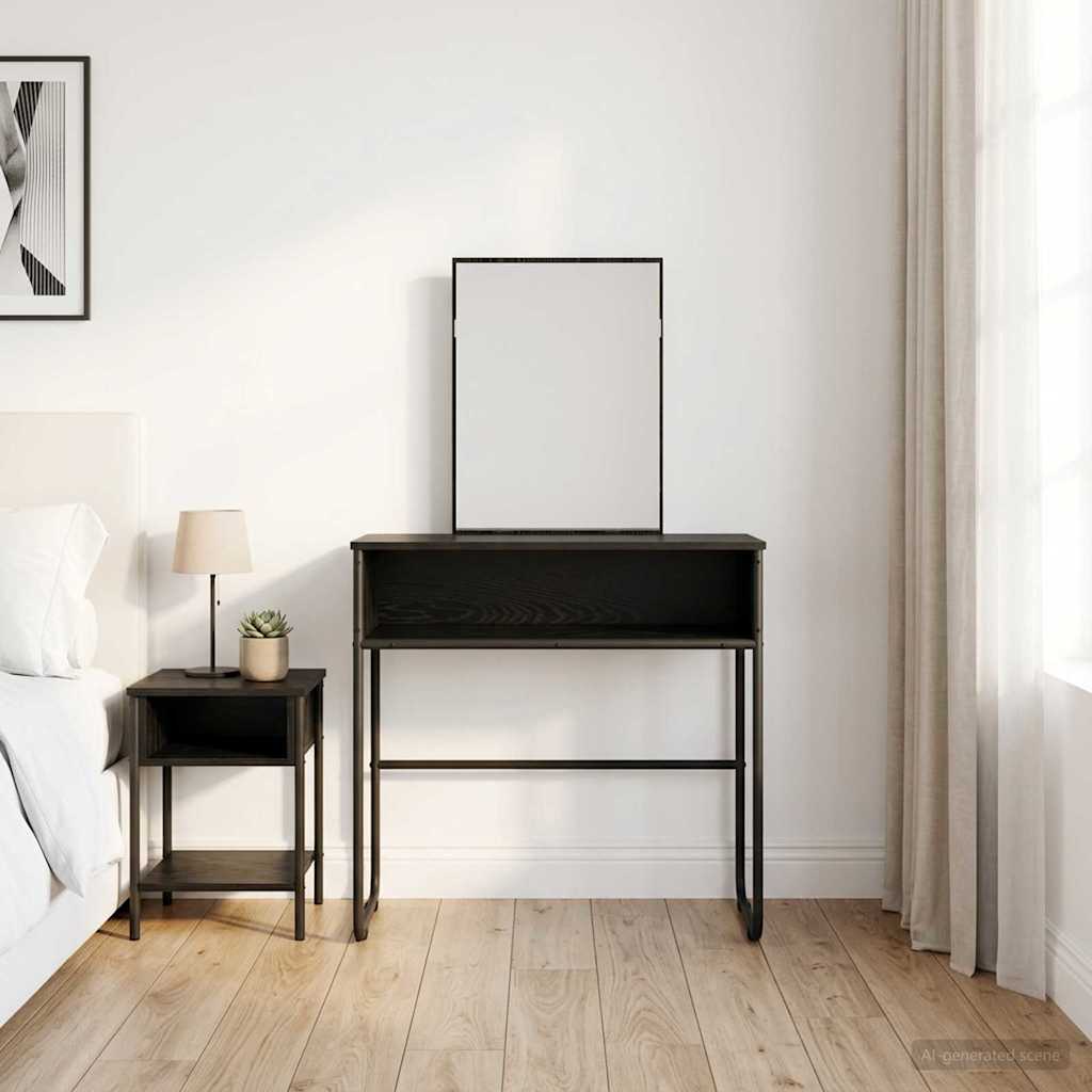 Toaletni stol Crni hrast 81 x 40 x 131 cm Konstruirano drvo