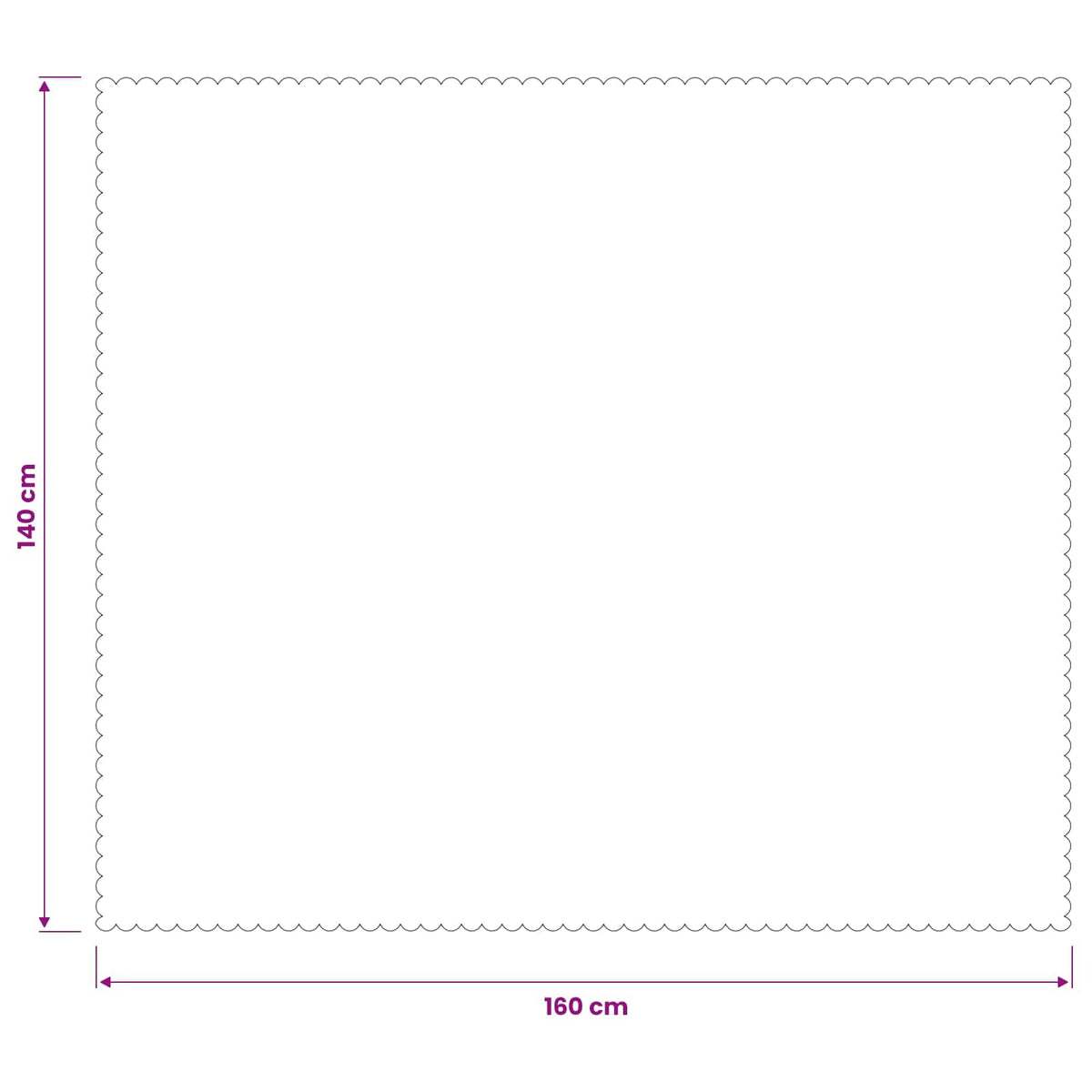 Tkanina za stol Pravokutni Svjetlosiva 140 x 160 cm