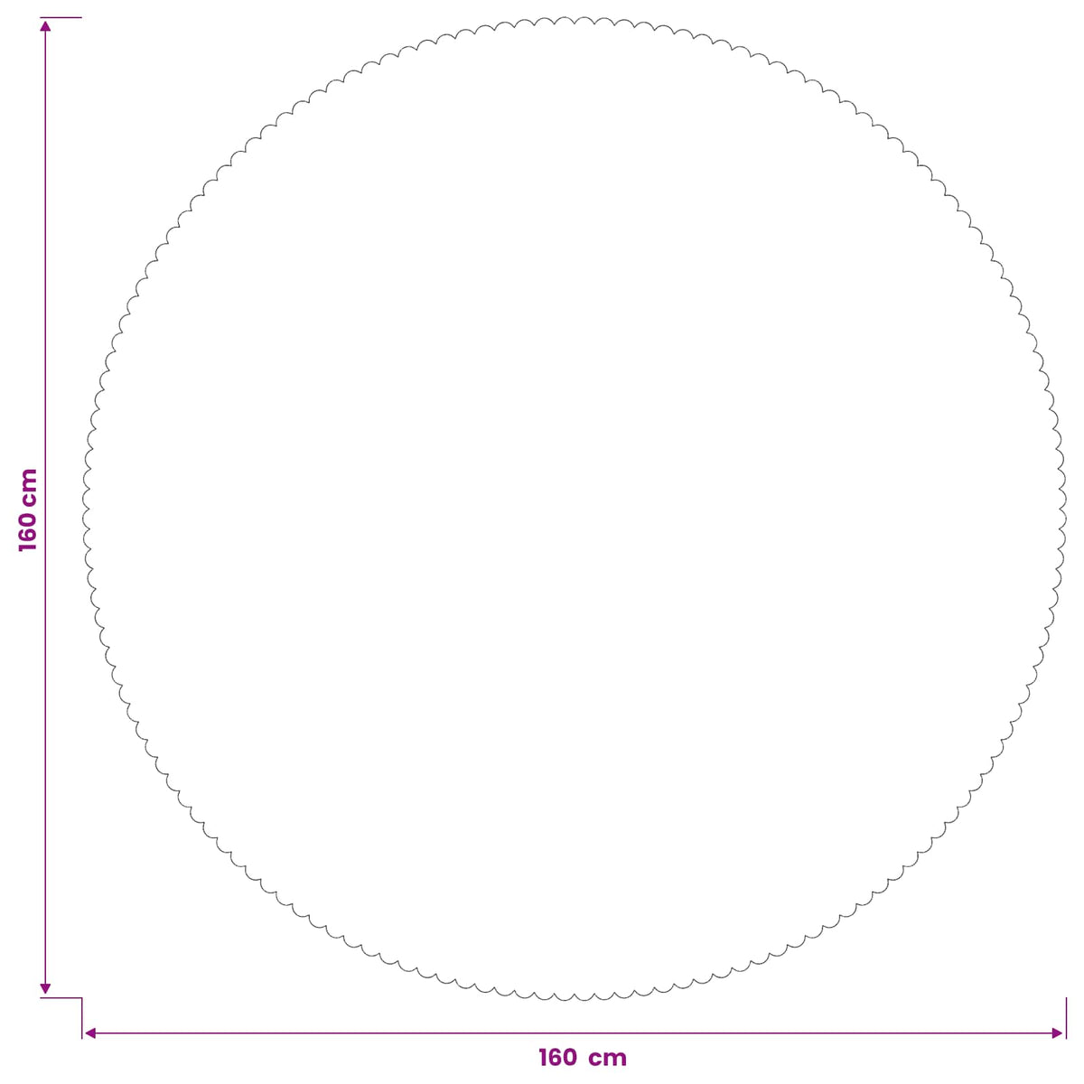 Tkanina za stol Kružni Bijela Ø 160 cm