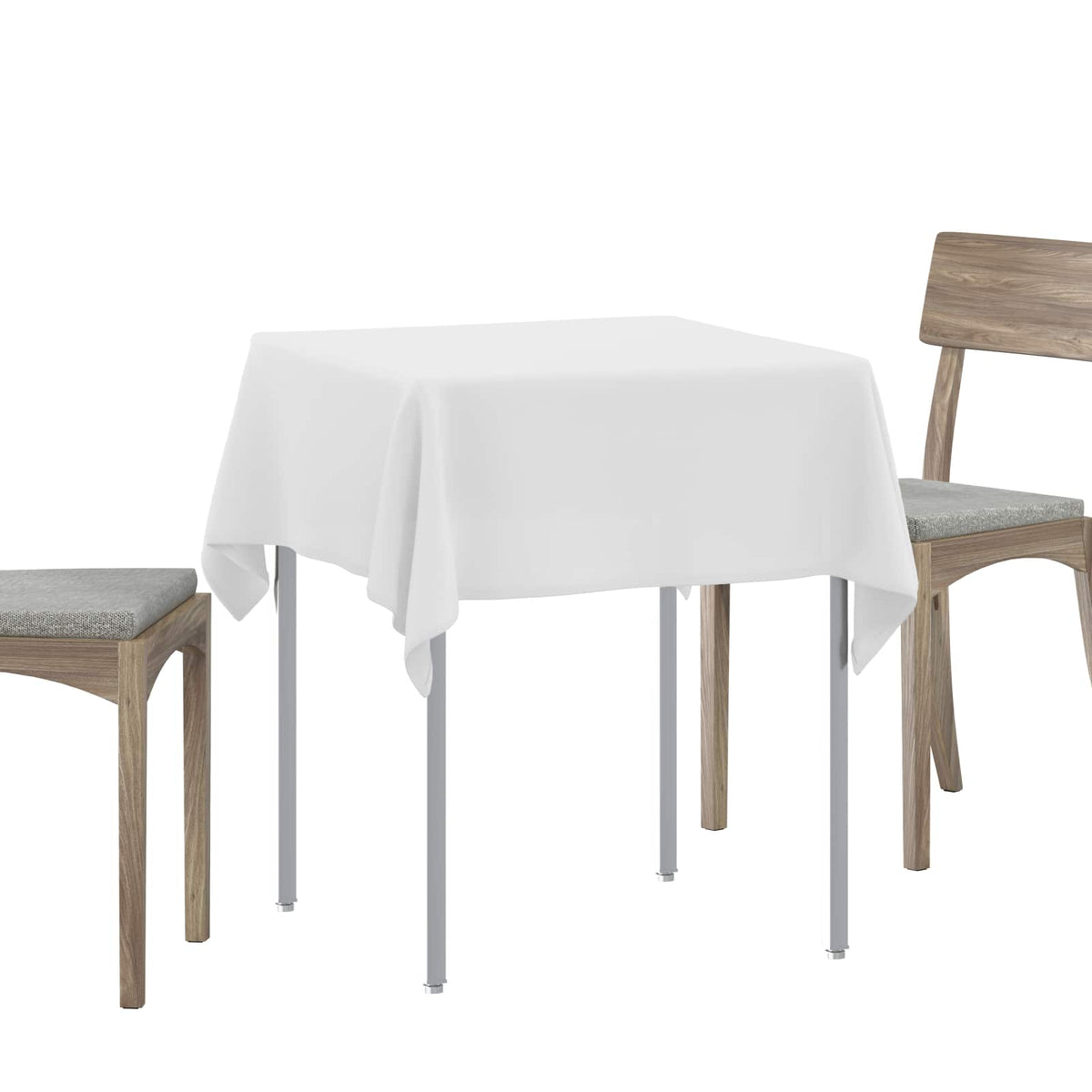 Tkanina za stol 5 kom. Četvrtasti Bijela 110 x 110 cm Poliester