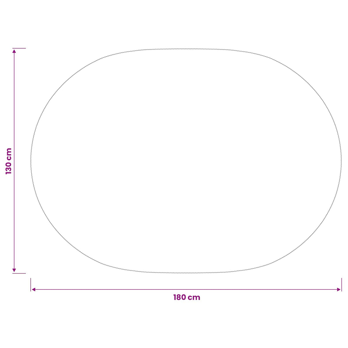 Tkanina za stol 5 kom. Ovalni Bijela 130 x 180 cm Poliester