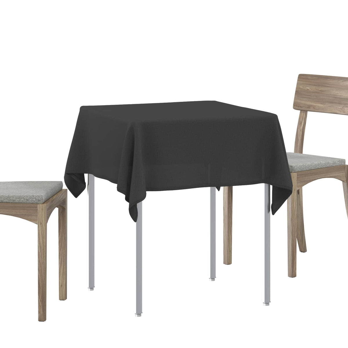 Tkanina za stol 5 kom. Četvrtasti Tamnosiva 110 x 110 cm