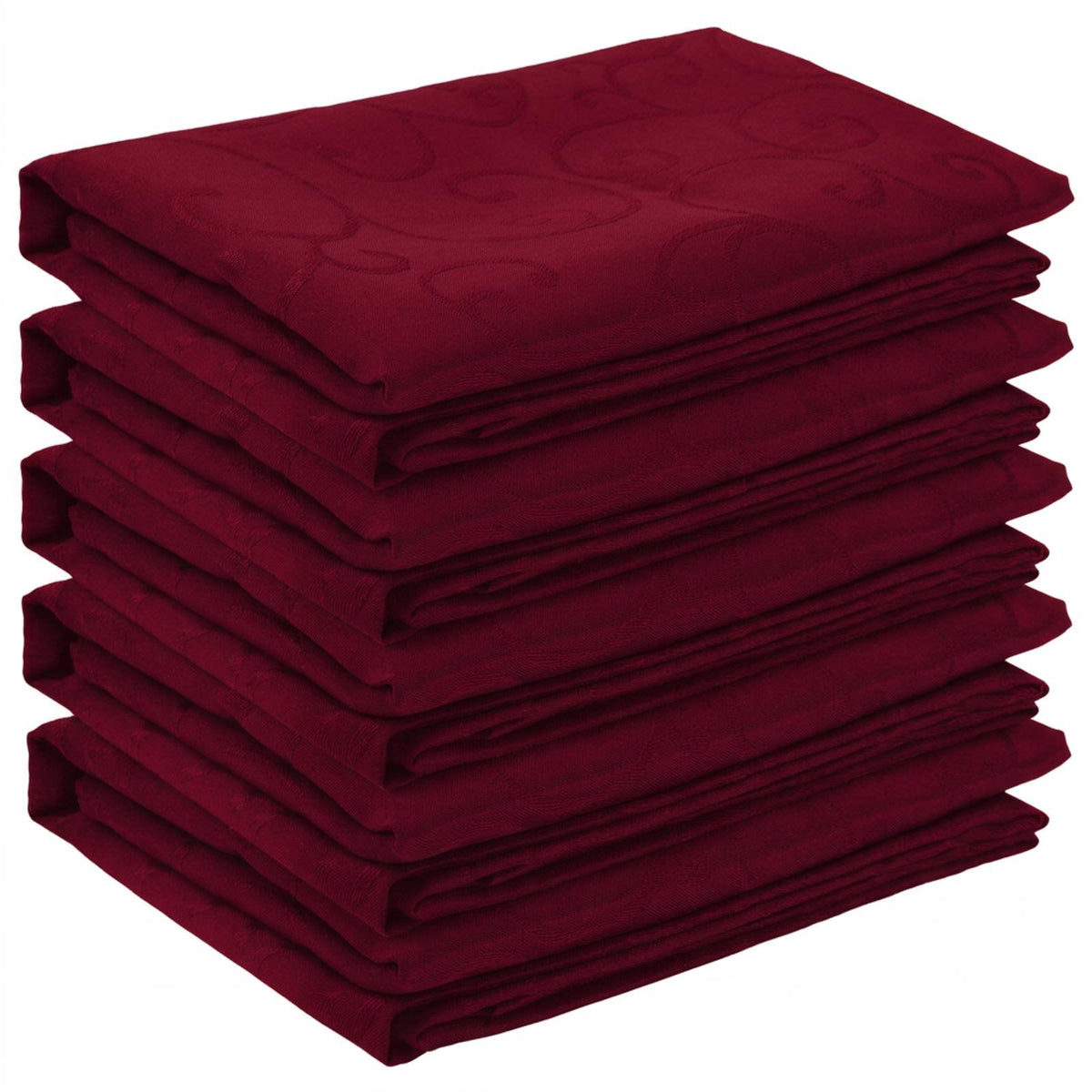 Tkanina za stol 5 kom. Četvrtasti Vinska crvena 110 x 110 cm