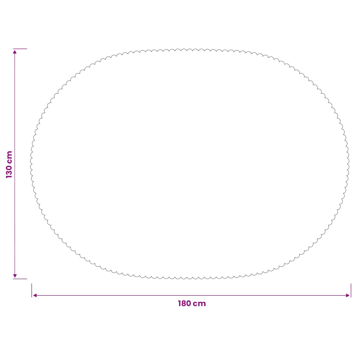 Tkanina za stol 5 kom. Ovalni Vinska crvena 130 x 180 cm