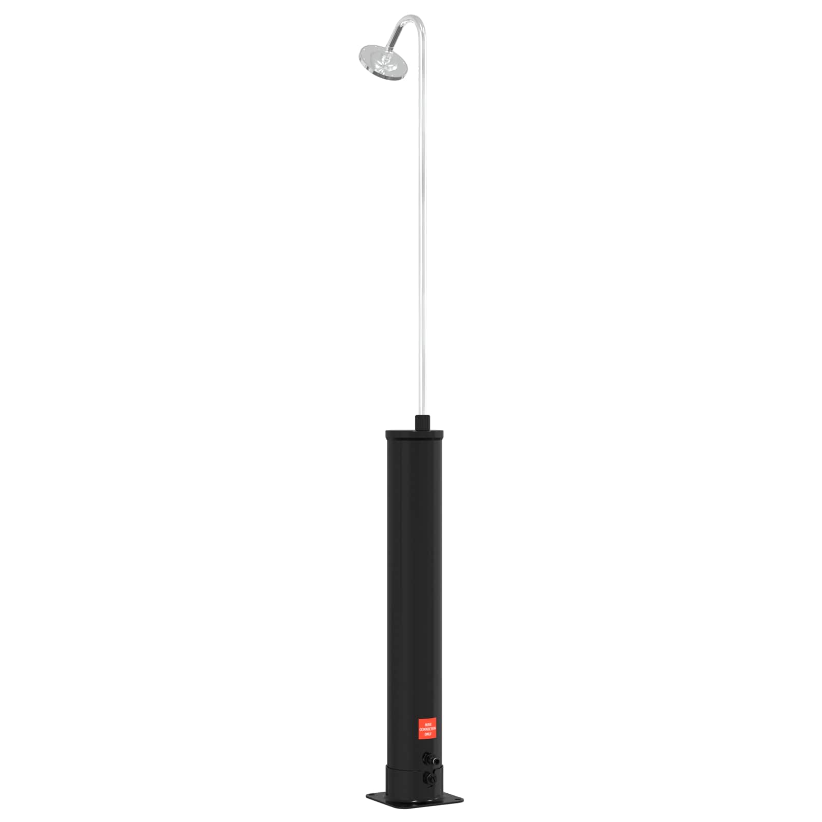 Solarni tuš s tuš glavom 20 l PVC, ABS, Legirani cink Crna