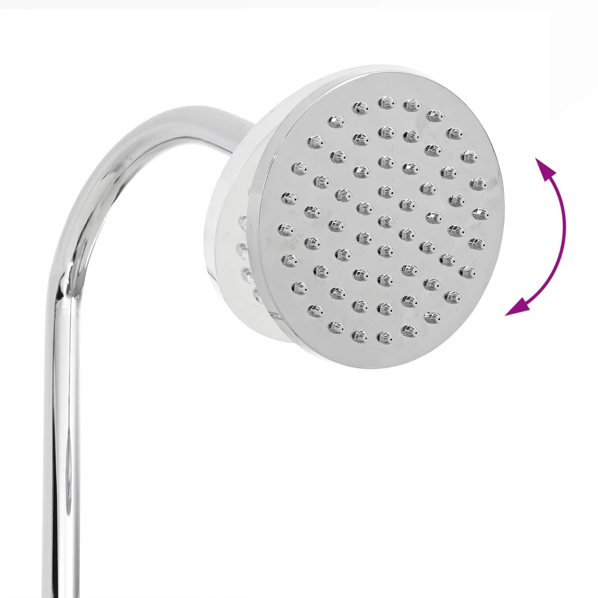 Solarni tuš s tuš glavom 20 l PVC, ABS, Legirani cink Crna