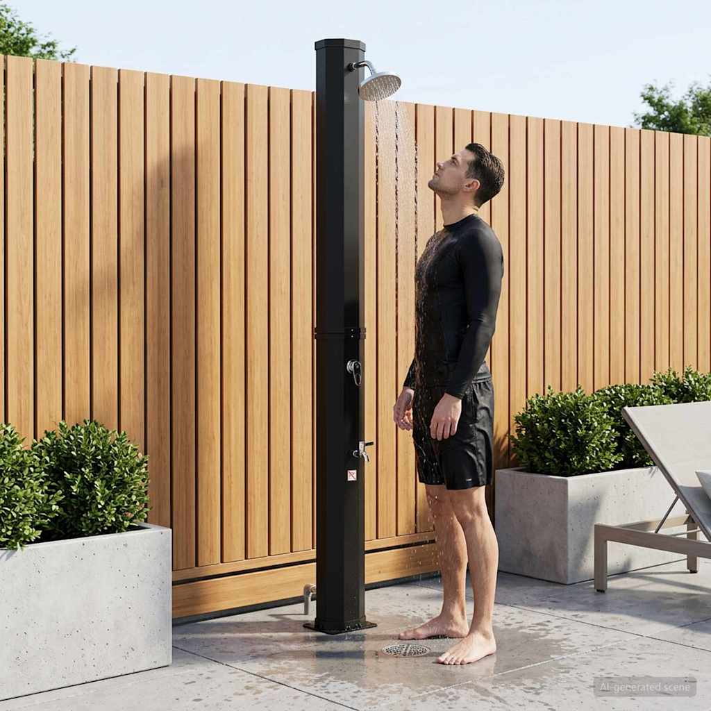 Solarni tuš s tušem i slavinom 40 l PVC, ABS, Legirani cink