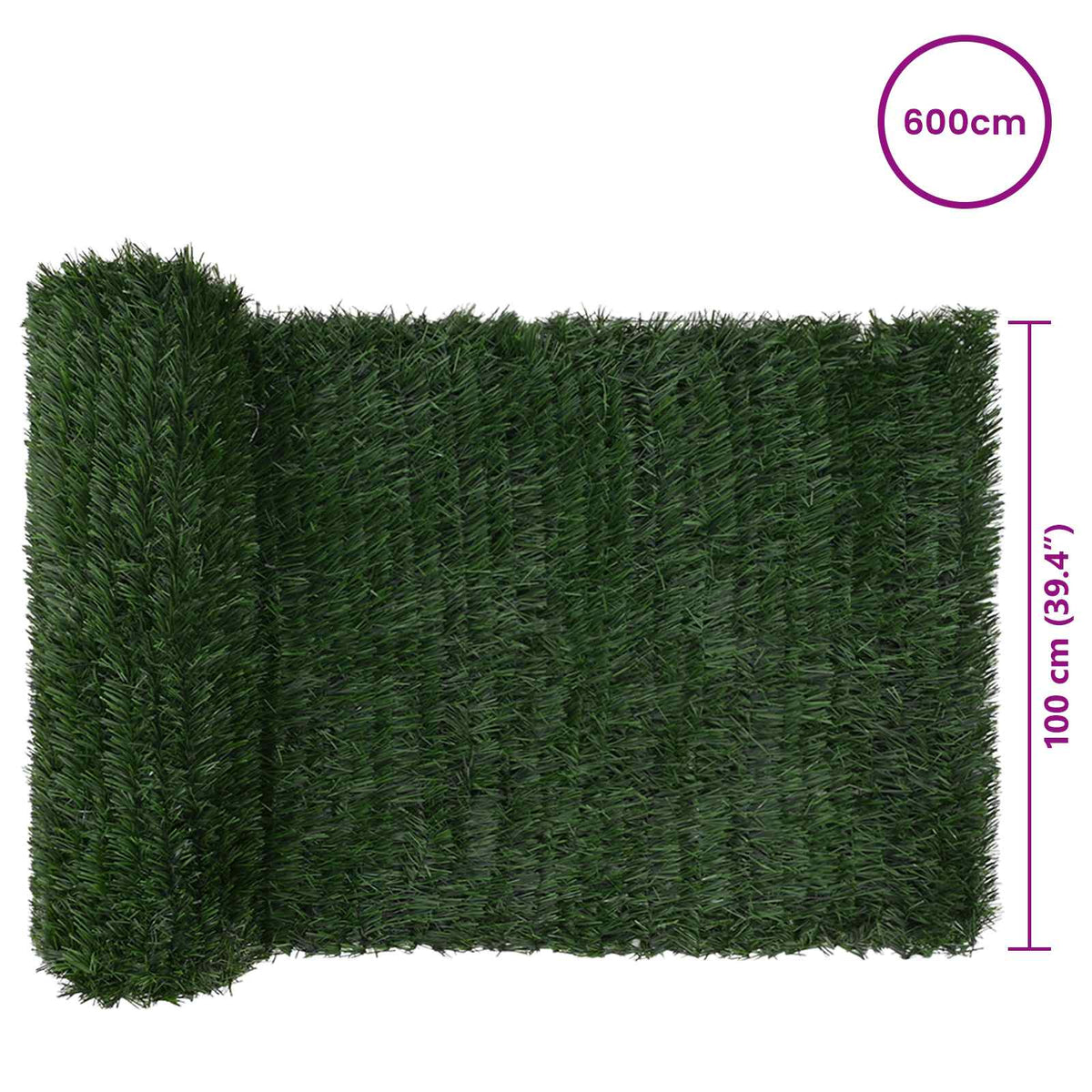 Umjetna ograda Tamnozelena 1 x 6 m PVC i čelik