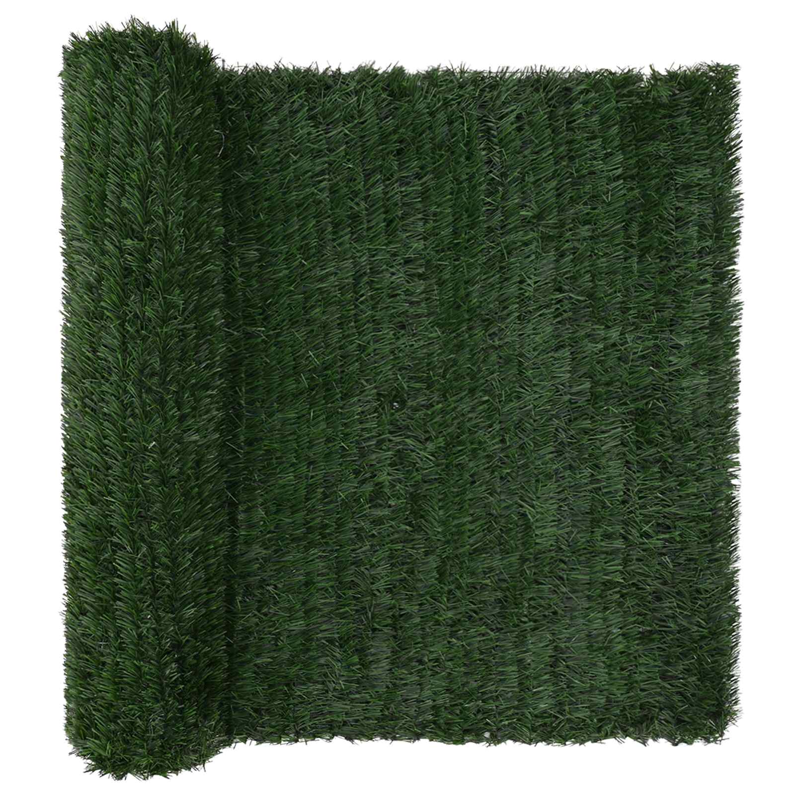 Umjetna ograda Tamnozelena 1,5 x 5 m PVC i čelik
