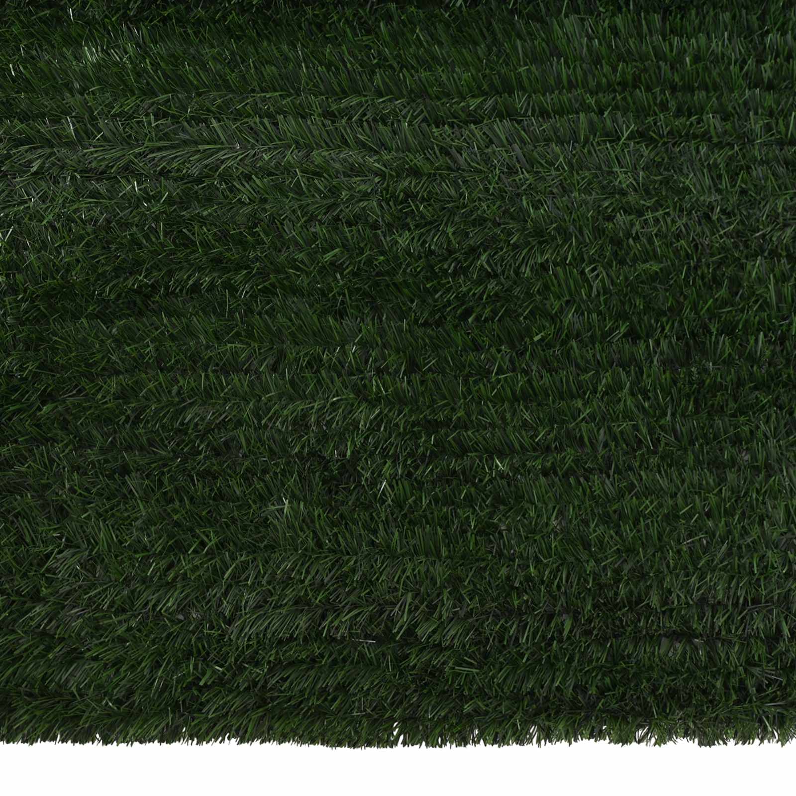 Umjetna ograda Tamnozelena 1,5 x 6 m PVC i čelik