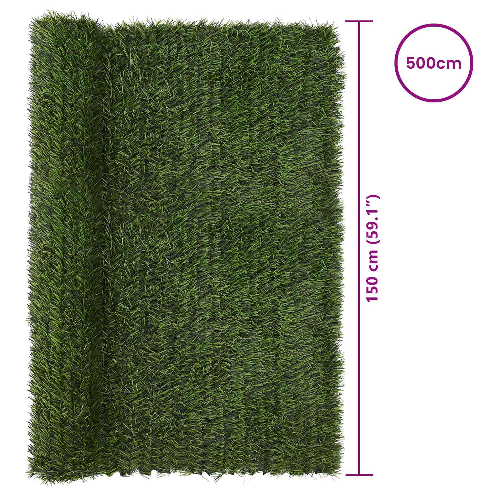 Umjetna ograda Svijetlo zelena 1,5 x 5 m PVC i čelik