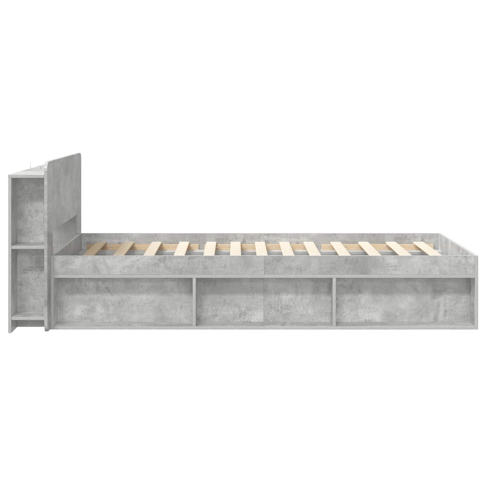 Okvir kreveta s pohranom Betonska siva 100 x 200 cm