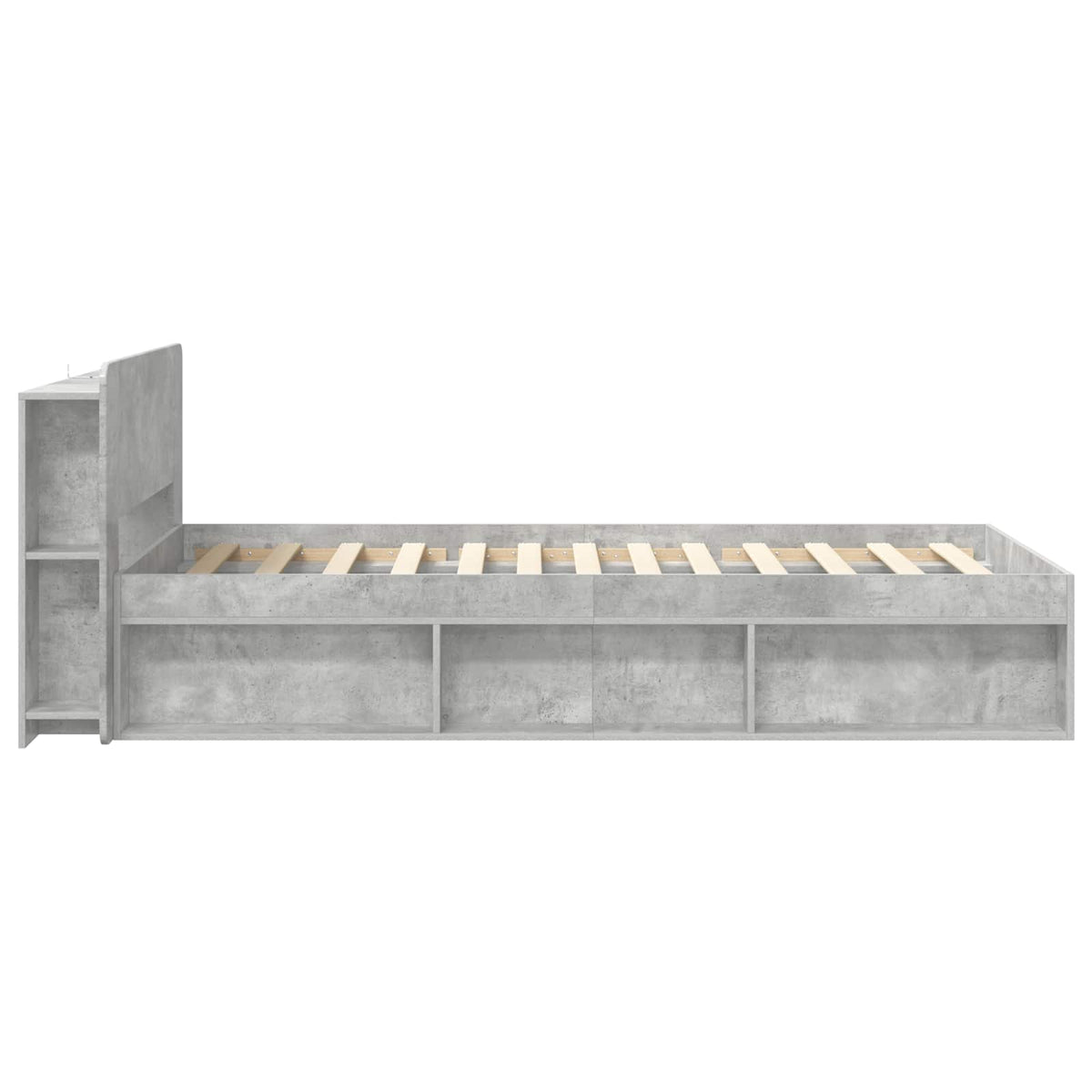 Okvir kreveta s pohranom Betonska siva 100 x 200 cm