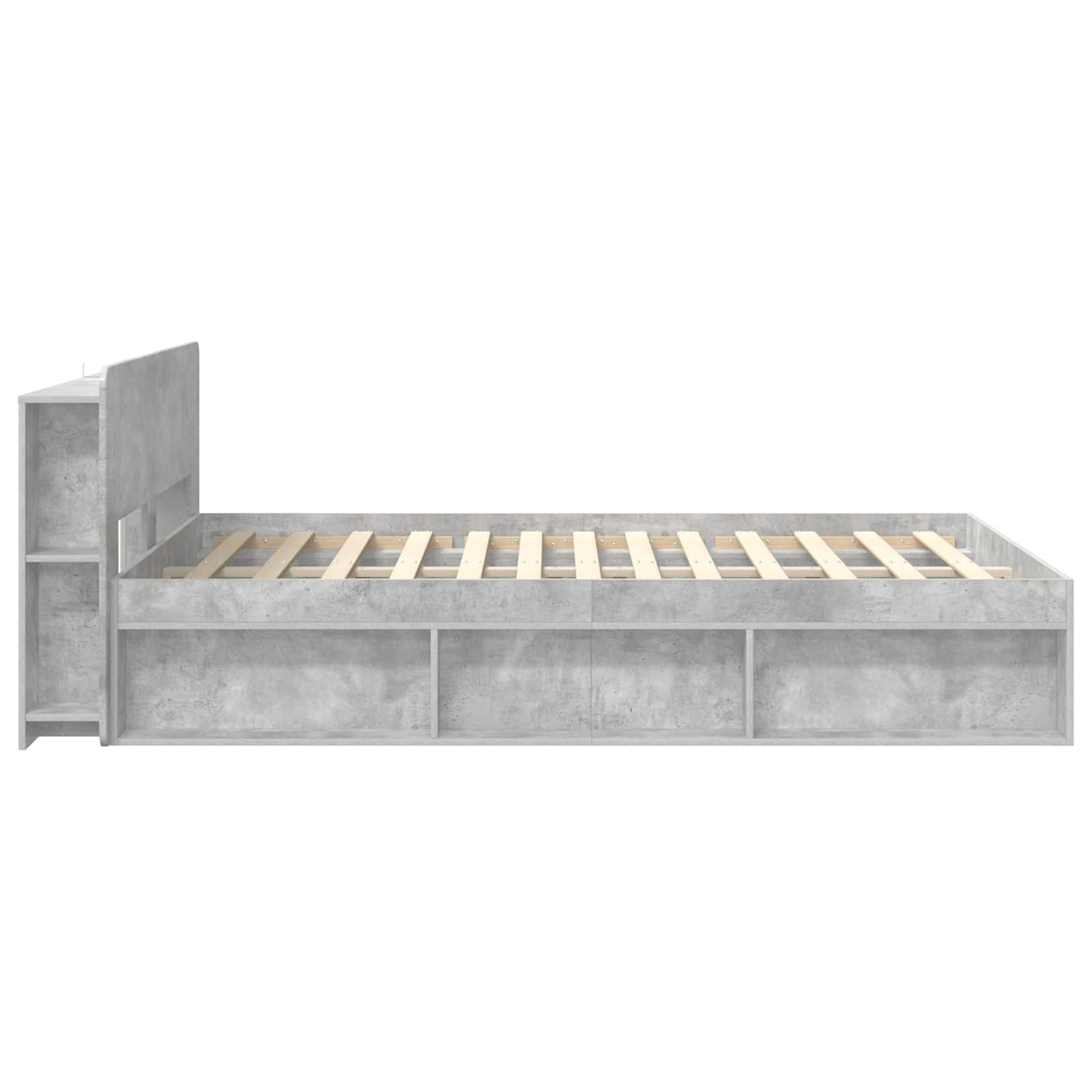 Okvir kreveta s pohranom Betonska siva 140 x 190 cm