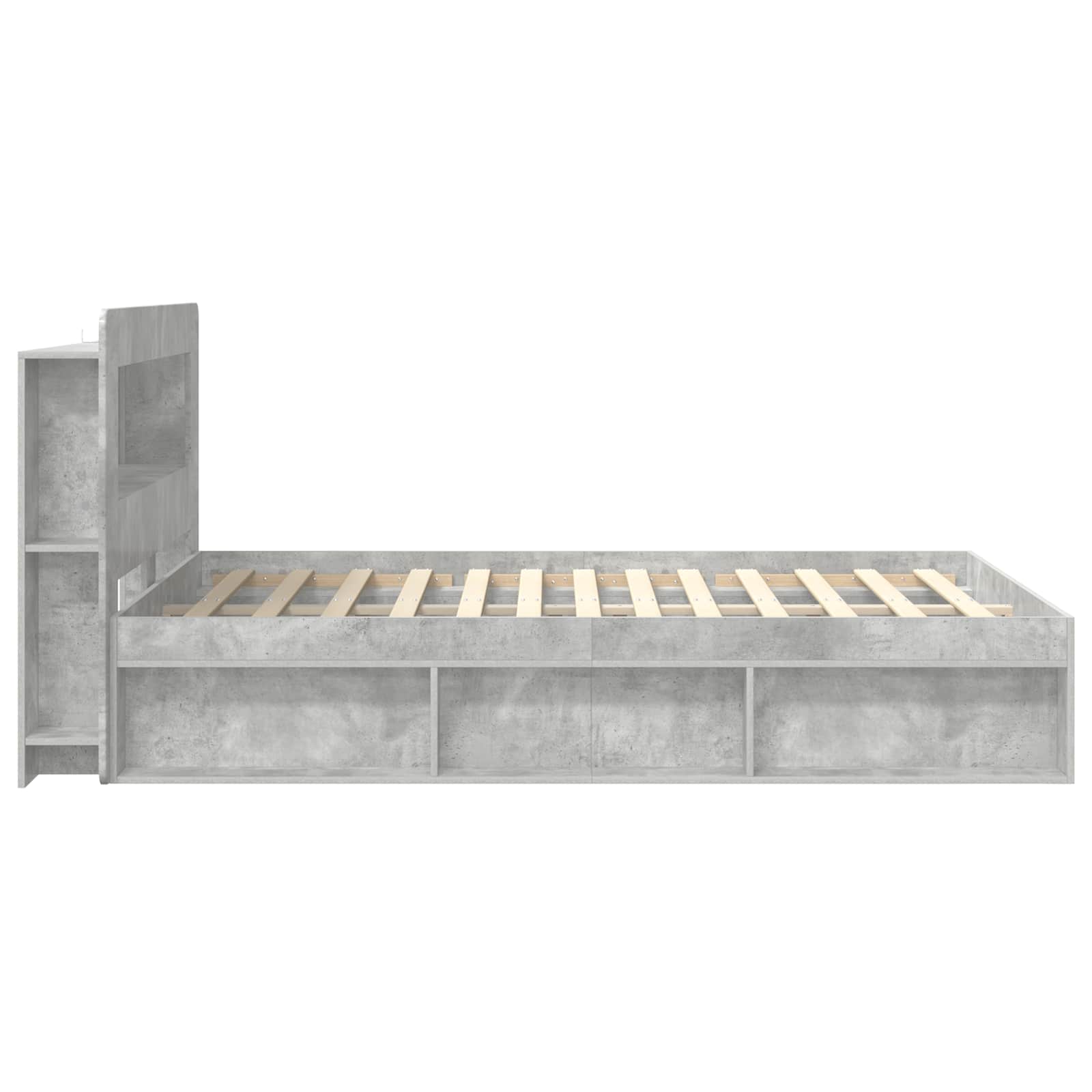 Okvir kreveta s pohranom Betonska siva 140 x 190 cm