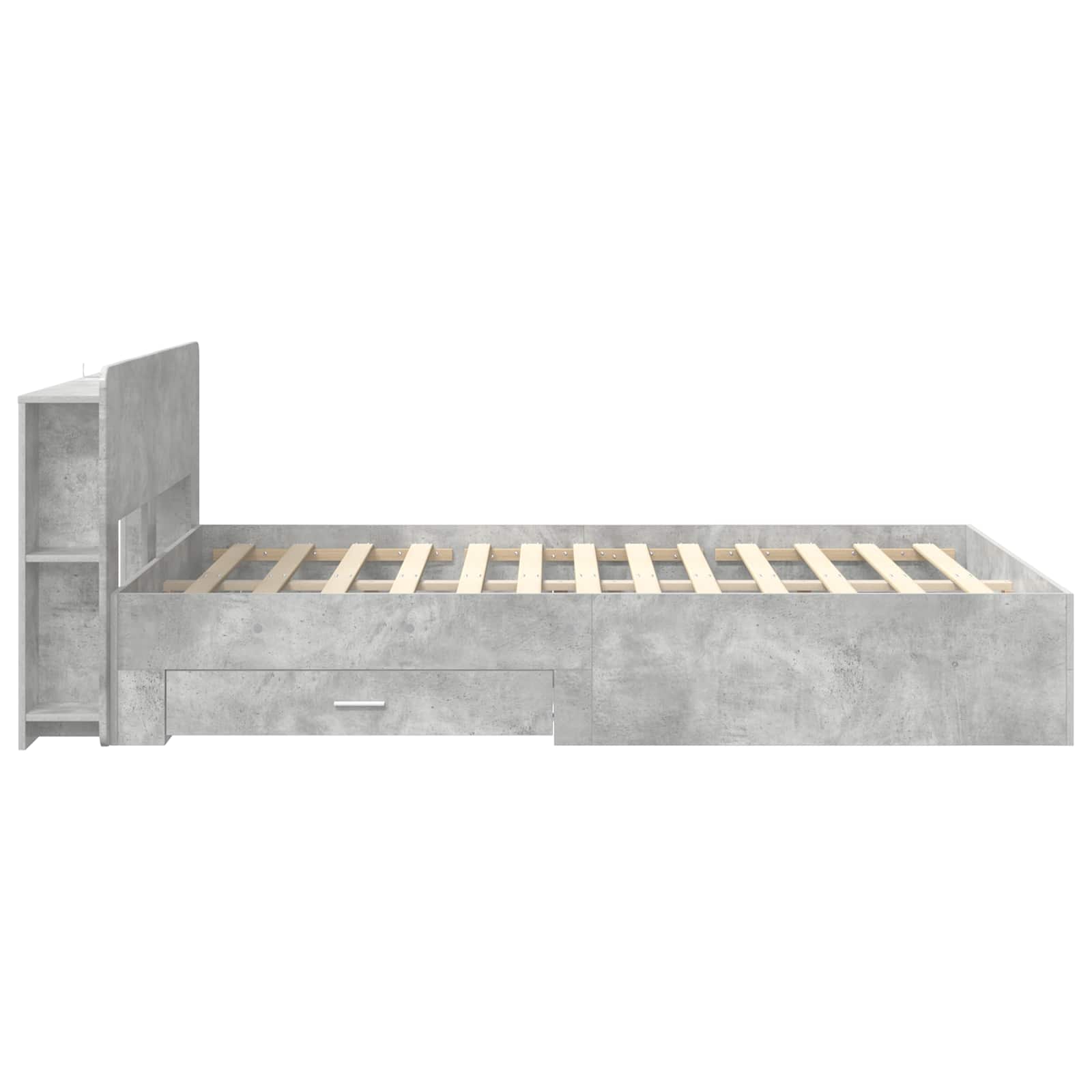 Okvir kreveta s pohranom Betonska siva 150 x 200 cm