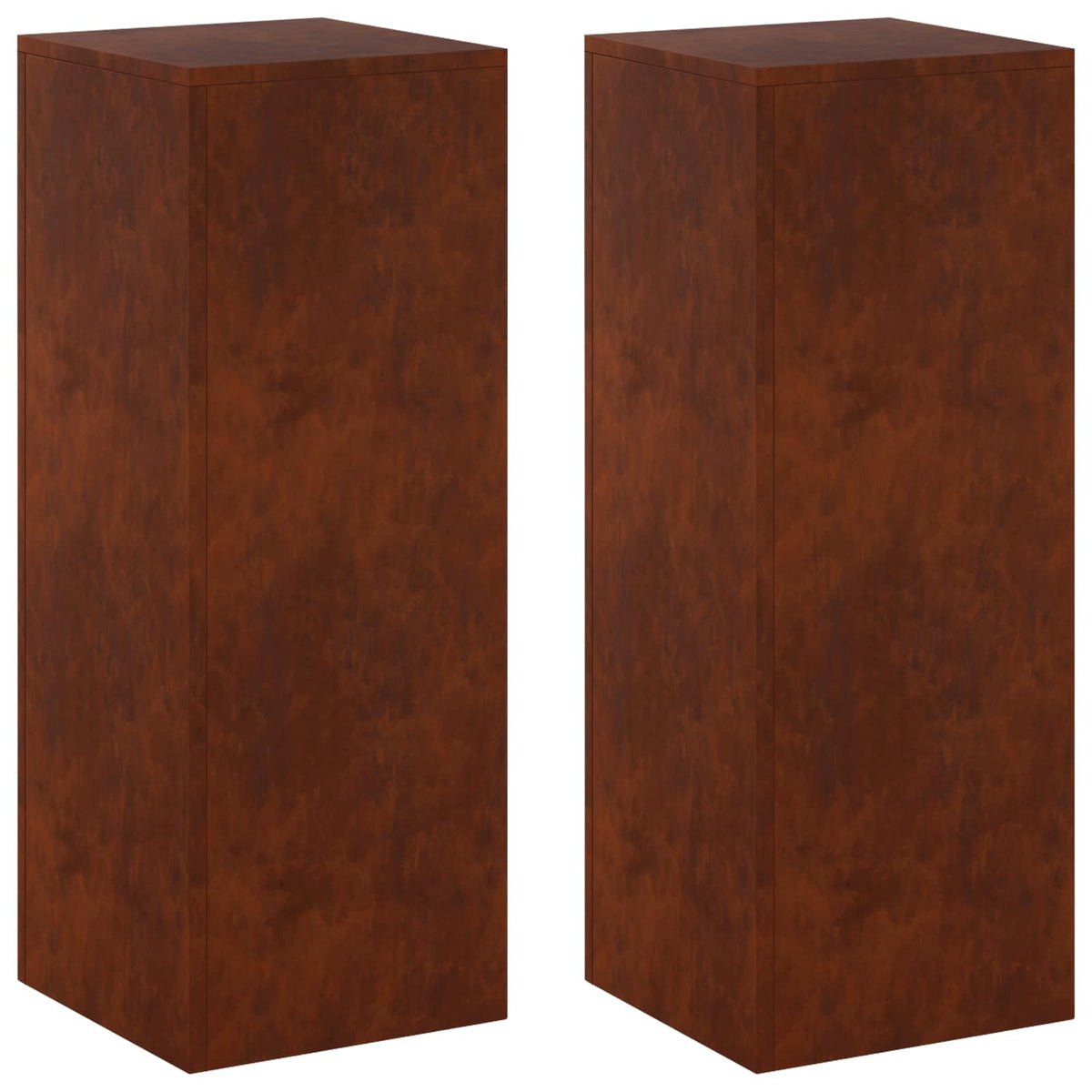 Stalak za biljke 2 pcs Rđa 30 x 30 x 80 cm Otporni čelik