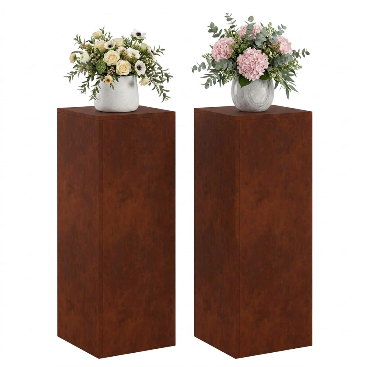 Stalak za biljke 2 pcs Rđa 30 x 30 x 80 cm Otporni čelik
