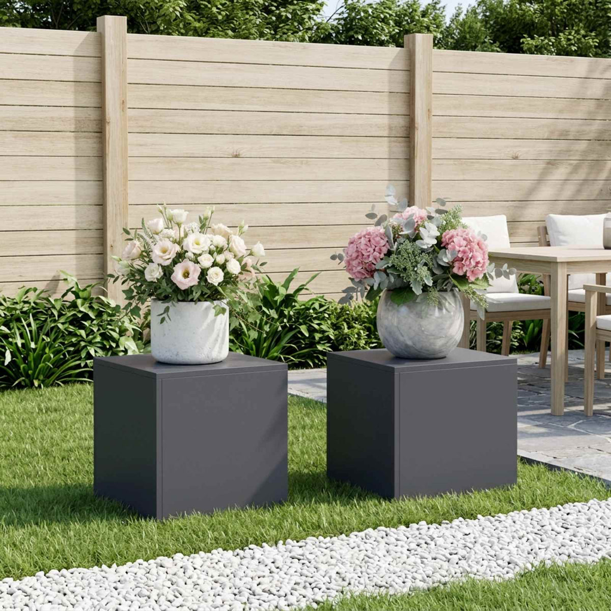 Stalak za biljke 2 pcs Antracit 40 x 40 x 40 cm Pocinčani čelik